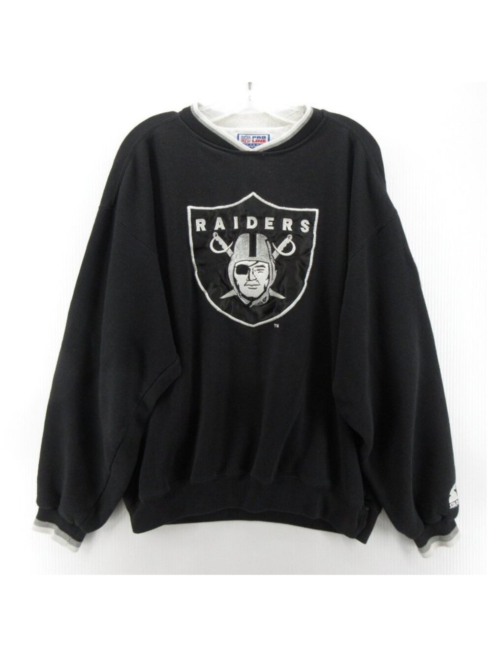 VTG Oakland Raiders SweatshirtLarge Starter NFL Pro Line Fleece Lined 90s